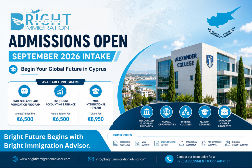 Alexander College Cyprus Admissions September 2026 Intake Open